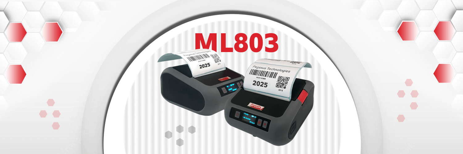 Pegasus ML803 Wireless Label and Receipt Printer